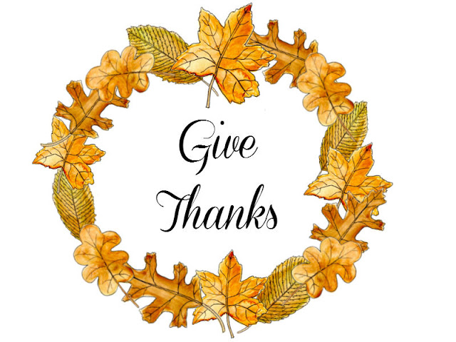 leaf wreath Give Thanks