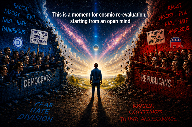 This is a moment for cosmic re-evaluation, starting from an open mind